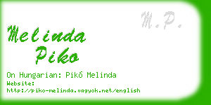 melinda piko business card